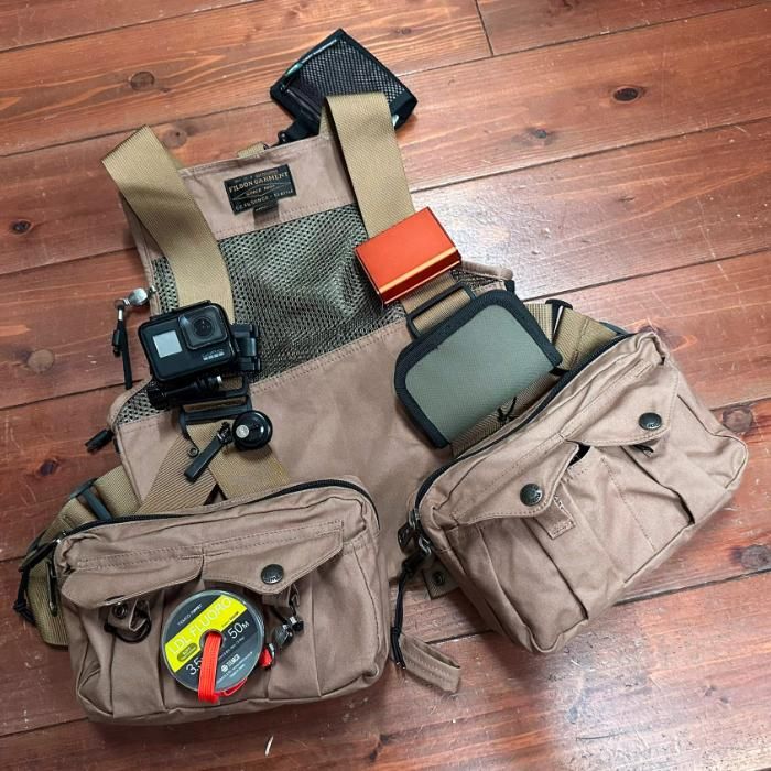FILSON メッシュ フライフィッシング ストラップ ベスト - 加藤 FILSON メッシュ フライフィッシング ストラップ ベスト - 加藤