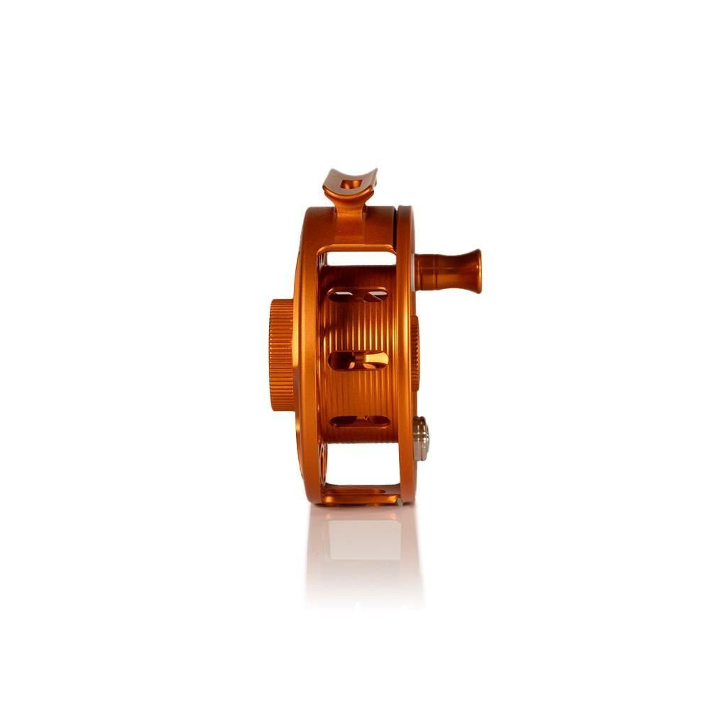 オレンジフライライン付きフライリール HATCH Campfire Orange 限定リール - 加藤毛ばり店