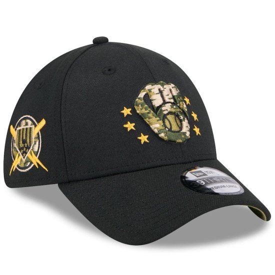 ڥߥ륦 ֥(MILWAUKEE BREWERS)New Era 2024 Armed Forces Day 39THIRTY Flex å