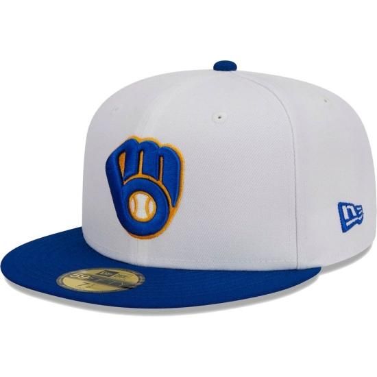 ڥߥ륦 ֥(MILWAUKEE BREWERS)New Era 2023 White/Royal Optic 59FIFTY Fitted å