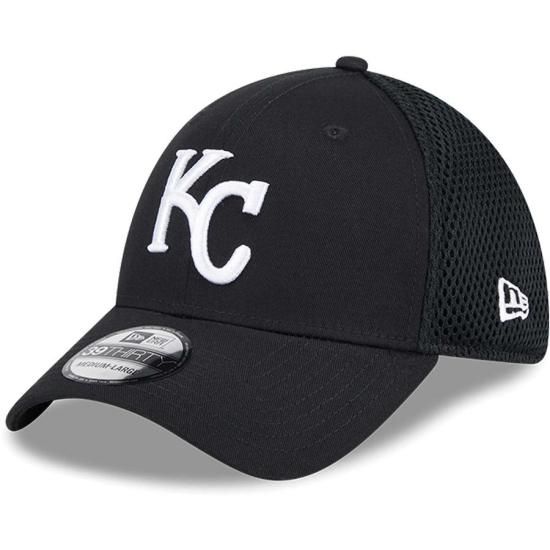 ڥ󥶥ƥ 륺(KANSASCITY ROYALS)New Era Evergreen Black & White Neo 39THIRTY Flex å