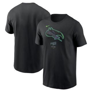 【新品未使用タグ付き】タンパベイ・レイズ プラクティスユニホームシャツ NIKE レイズ Tシャツ シティコネクト マックス 90 ブラック