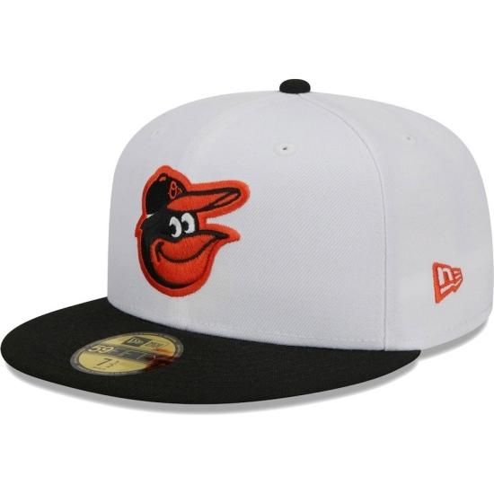 ڥܥƥ⥢ ꥪ륺(BALTIMORE ORIOLES)New Era White/Black Optic 59FIFTY Fitted å