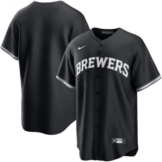 ڥߥ륦 ֥(MILWAUKEE BREWERS)Nike Black/White Official Replica ˥ե