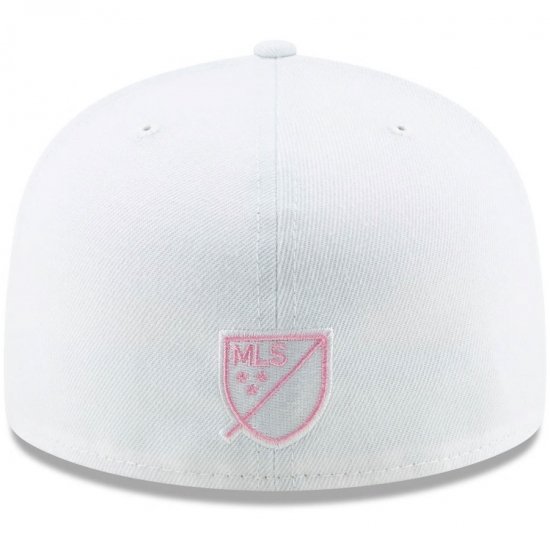 【インテル マイアミCF】New Era White Team Logo 59FIFTY Fitted キャップ-ALL.BALLS