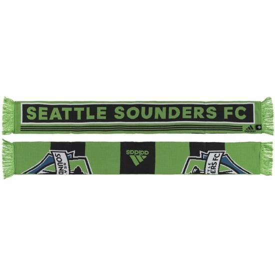 ڥȥ롦FC(Seattle Sounders FC)adidas Green 2018 Authentic Draft Jacquard Scarf