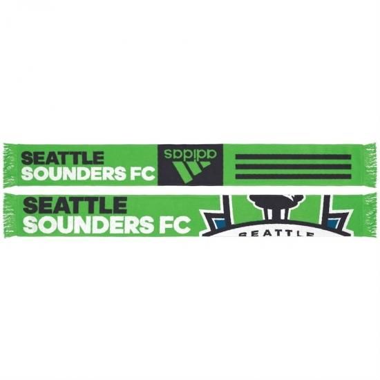 ڥȥ롦FC(Seattle Sounders FC)adidas Rave Green/Navy Authentic Coaches' Jacquard Scarf