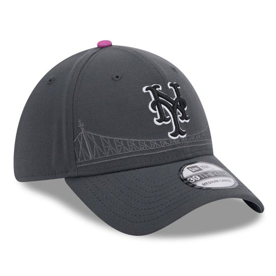 【ニューヨーク メッツ】New Era Gray 2023 Clubhouse 39THIRTY Flex キャップ-ALL.BALLS