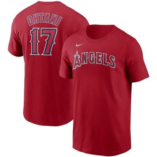 【ロサンゼルス・エンゼルス(ANGELS)】大谷翔平 Nike レッド ネーム＆ナンバーTシャツ #17‐ALL.BALLS