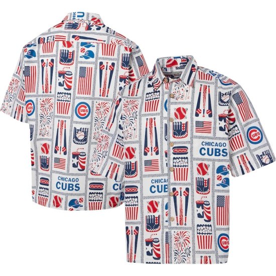 ڥ ֥(CHICAGO CUBS)Reyn Spooner Americana Button-Up 