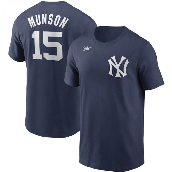【ニューヨーク ヤンキース】サーマン・マンソン Nike クーパーズタウンコレクション ネーム＆ナンバー Tシャツ#15-ALL.BALLS