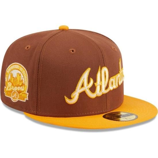 ڥȥ ֥졼֥(ATLANTA BRAVES)New Era Brown Tiramisu 59FIFTY Fitted å