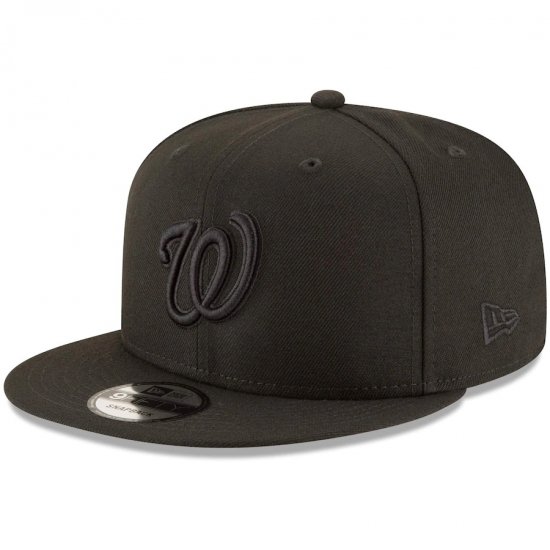 ڥ亮ȥ ʥʥ륺(WASHINGTON NATIONALS)New Era Black on Black 9FIFTY Team Snapback Adjustable å