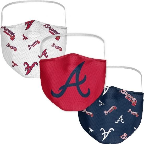 ڥȥ ֥졼֥(ATLANTA BRAVES)Fanatics Branded All Over Logo եå ޥ 3ĥå