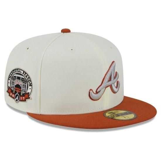ڥȥ ֥졼֥(ATLANTA BRAVES)New Era Cream/Orange 59FIFTY Fitted å