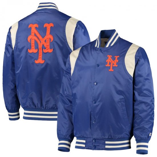 ڥ˥塼衼 å(NEWYORK METS)Starter Vintage Varsity Satin Full-Snap 㥱å