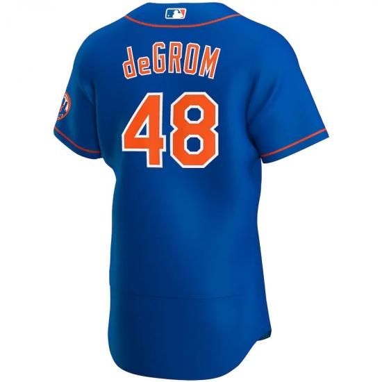 正規品　ニューヨーク・メッツ deGROM ユニフォーム 48 New York Mets Jacob deGrom #48 Jersey Geico Sz XL MLB Blue