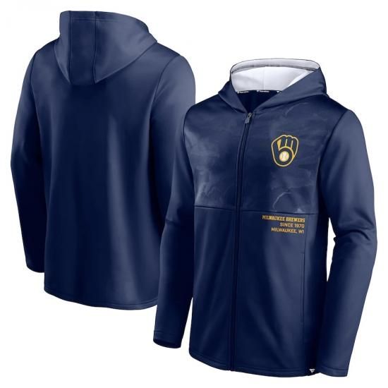ڥߥ륦 ֥(MILWAUKEE BREWERS)Fanatics Branded Primary Logo Full-Zip ѡ