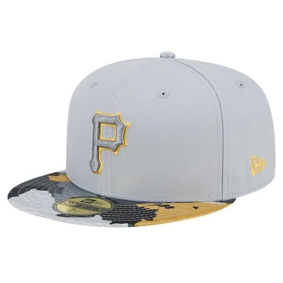 ڥԥåĥС ѥ졼(PITTSBURGH PIRATES)New Era Gray Active Team Camo 59FIFTY Fitted å