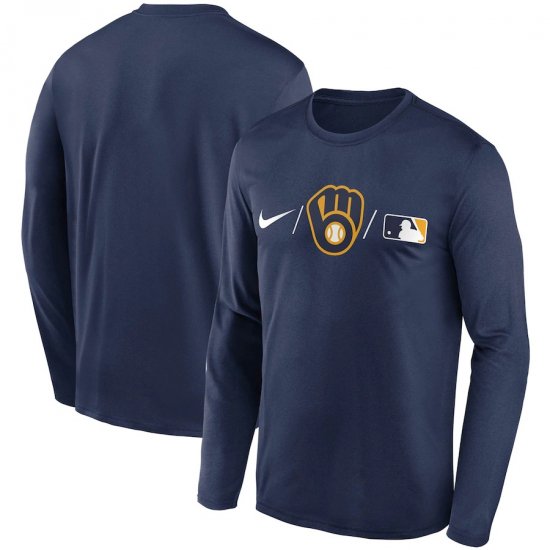 ڥߥ륦 ֥(MILWAUKEE BREWERS)Nike Authentic Team Legend Performance Long Sleeve T