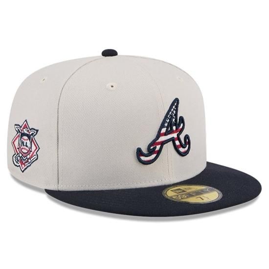 ڥȥ ֥졼֥(ATLANTA BRAVES)New Era 2024 Fourth of July 59FIFTY Fitted å