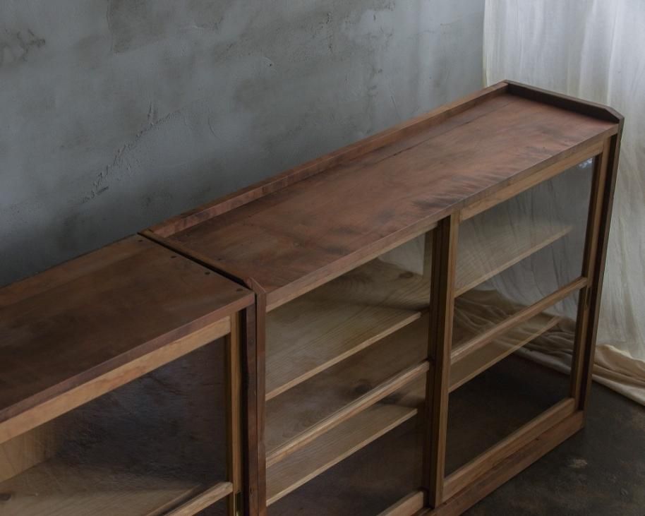 桜の重ね戸棚／食器棚 古家具 FUNNEL