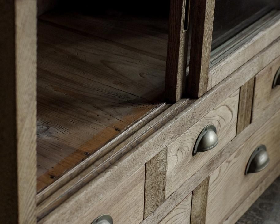 ガラス戸棚／小水屋 古家具 FUNNEL