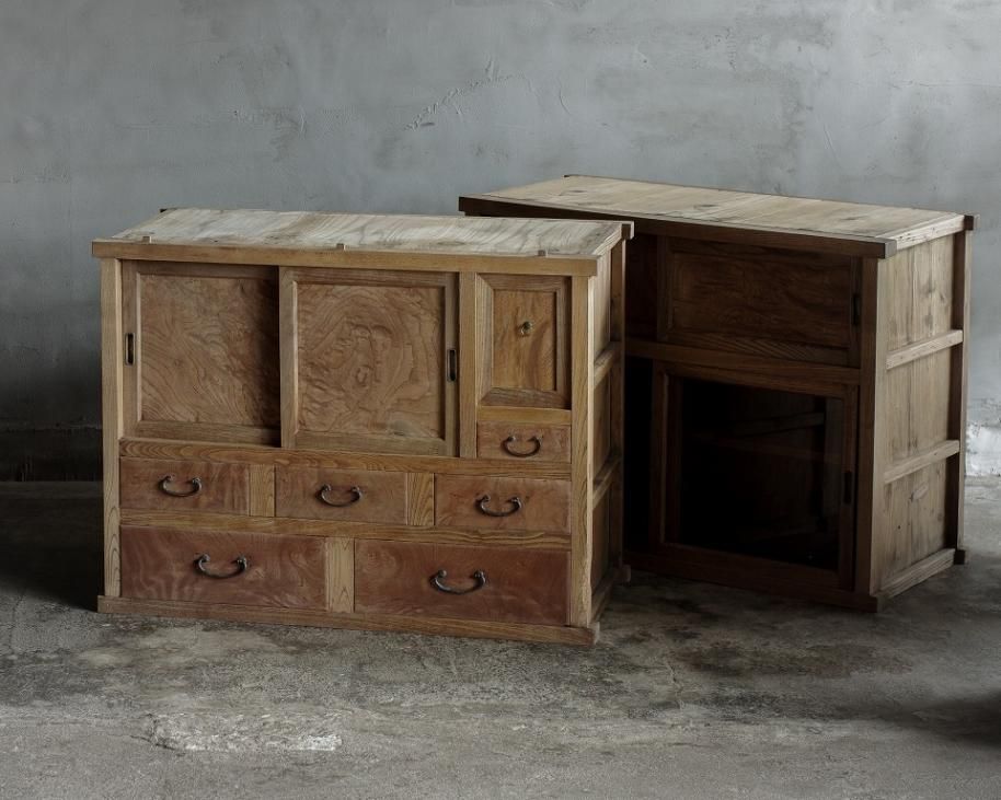 収納棚／水屋箪笥 古家具FUNNEL