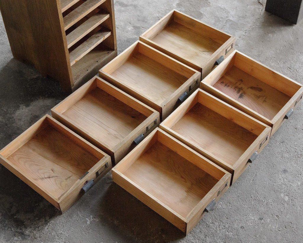 昭和レトロ アンティーク家具 書類整理 カルテ 木製棚 引き出し 昭和レトロ アンティーク家具 書類整理 カルテ 木製棚 引き出し