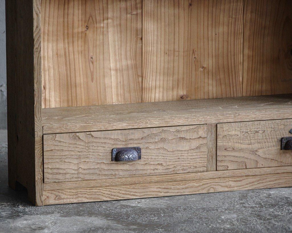 アンティーク　栗の木　本棚　オープンラック　飾り棚 古家具　店舗什器 アンティーク 栗の木 本棚 オープンラック 飾り棚 古家具 店舗什器