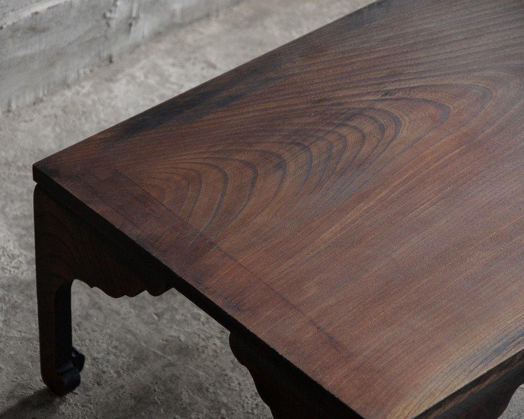 アンティーク ローテーブル 椅子 欅 臼 プリミティブ 無塗装 y156 シックスティーズローテーブル/42リコリス ｜ ニチエス NICHIESU