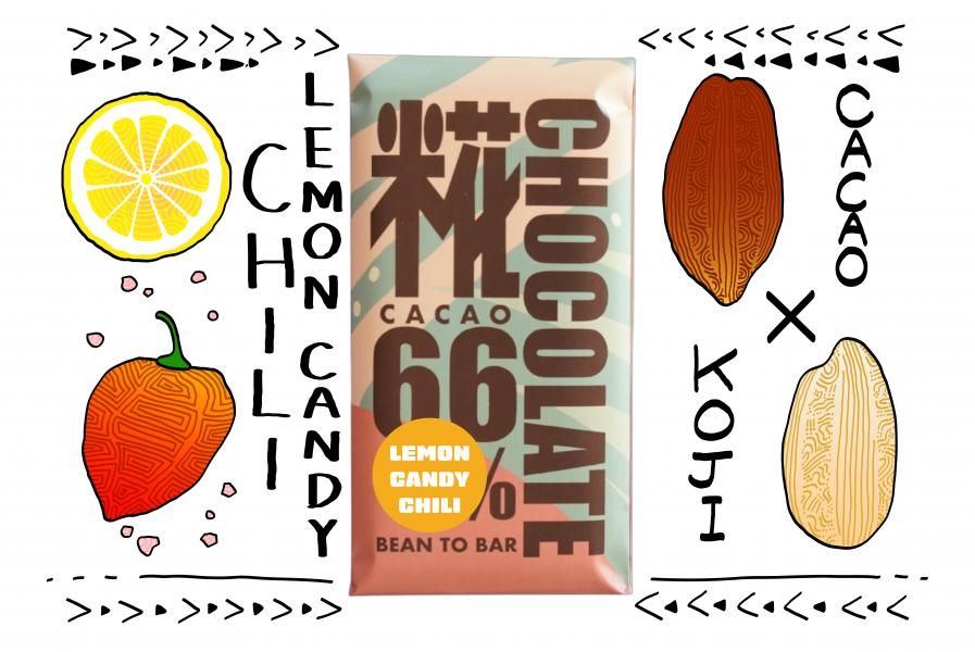 BEAN TO BAR CHOCOLATE LEMON CANDY CHILI