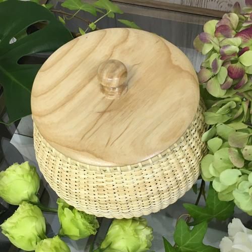 nantucket basket ナンタケットバスケット 蓋つきキャンディボックス
