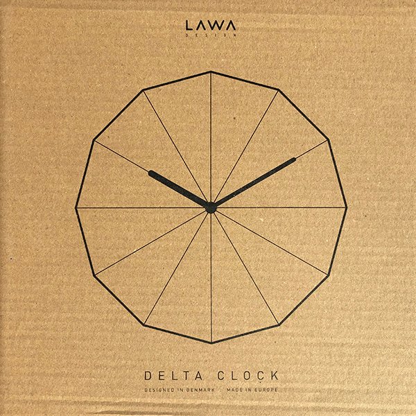 LAWA DESIGN | デルタ クロック オーク 黒針 - ローガンアトリエ