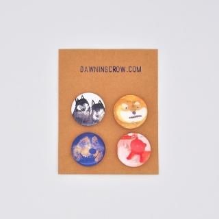  Weird Dog Badges Set