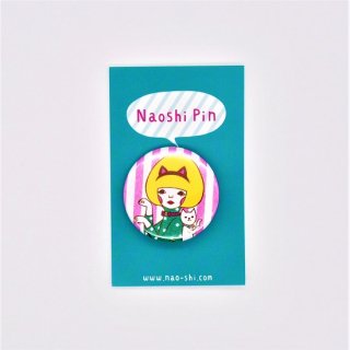 Naoshi 缶バッジ White Cat