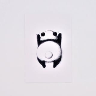 はせがわゆうじ ぱんだもん ポストカード しがみつきパンダ - C
