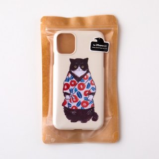 黒山 Omatsuri Cat iPhone11 mobile case