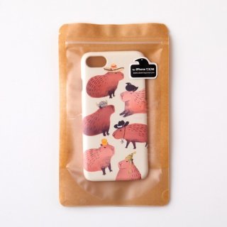 黒山 Capybara in Hats iPhone7/8/SE mobile case