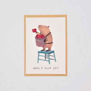 黒山 Farmer Capybara Message Card HAVE A GOOD DAY