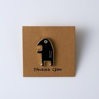  Thumbs up Crow Metal Pin