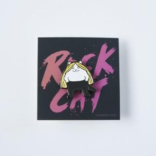  Rock Cat Magnet Metal Pin
