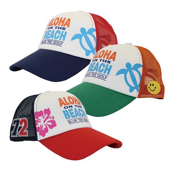 ALOHA ON THE BEACHメッシュキャップ【CP-006】 - BLUE TEE GOLF ALOHA ON THE BEACHメッシュキャップ【CP-006】 - BLUE TEE GOLF