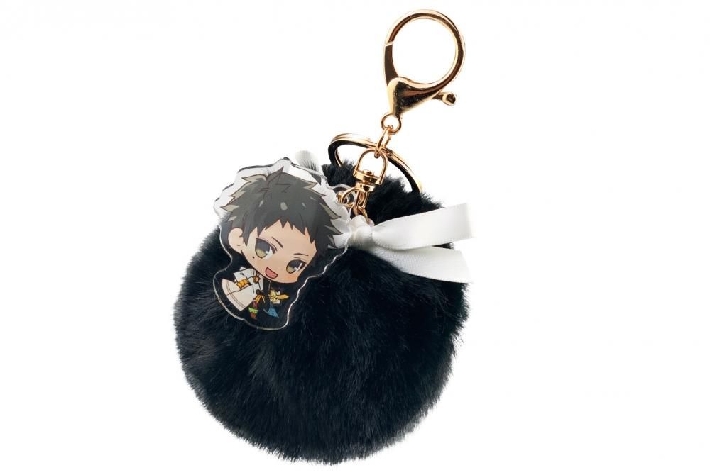 オランピアソワレ】フェイクファー・キーホルダー（玄葉-クロバ