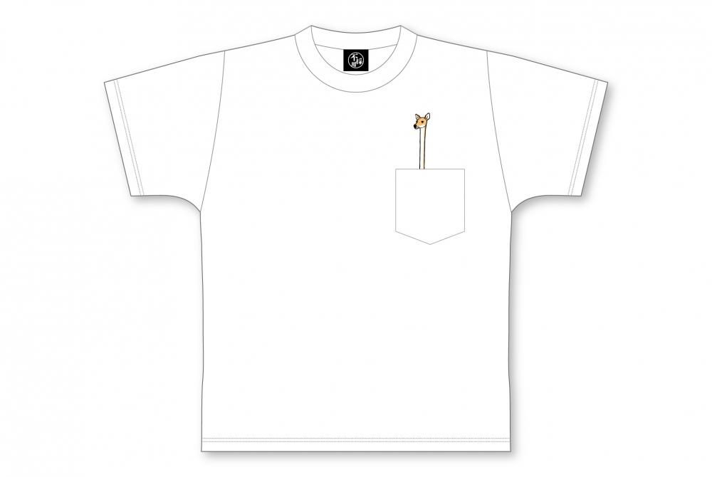 天地創造デザイン部 首長ジカ ポケット付きtシャツ Aniga Ter