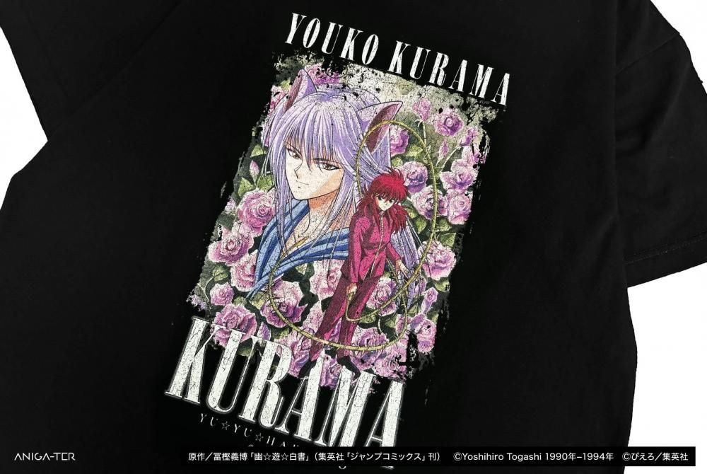 TVアニメ『幽☆遊☆白書』ヴィンテージ風Tシャツ 蔵馬・妖狐蔵馬