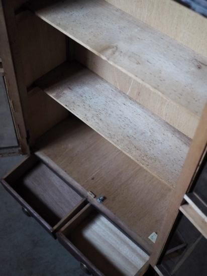 装飾の凝ったヴィンテージ本棚 1960-70年代 古録展 送料別 J