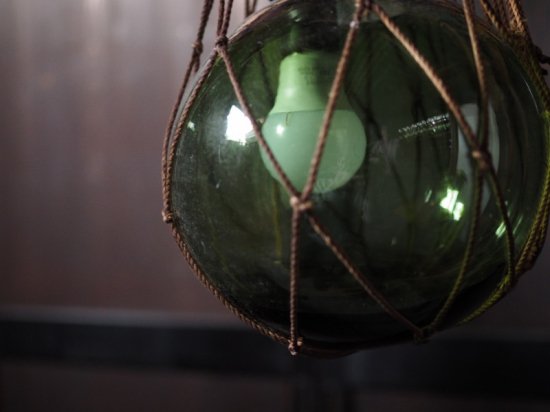 浮き球を利用したランプシェード リメイク LED 配線新品交換 古録展