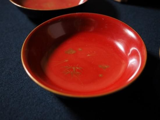 かわいい塗木皿15枚セット実用 大正2年 1913年 在庫2セット 古録展