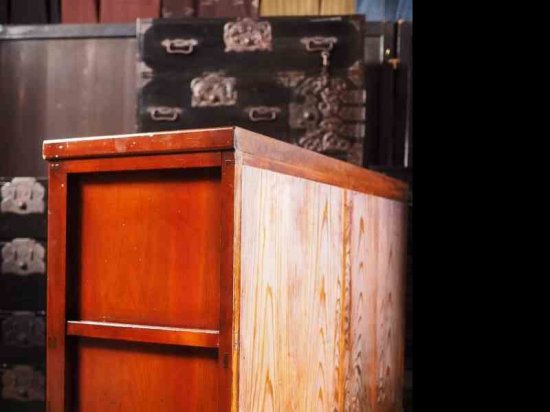 欅杢目の美しい和製サイドボード 1920-30年代 古録展 送料別 Lサイズ 